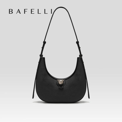 BAFELLI 2025 nouveau sac à main pour femmes série chat en cuir véritable marque de luxe mode rétro STYLE épaule HOBOS sacs à rabat femme
