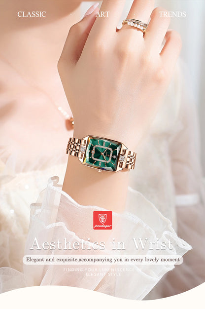 POEDAGAR montre de luxe pour femme calendrier étanche haute qualité dames montre en acier inoxydable Quartz femmes montres élégant + boîte