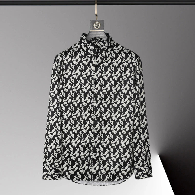 Chemise pour hommes chauds motif imprimé 3D chemise pour hommes à manches longues revers simple boutonnage mode design décontracté corps mince grande taille 6xl