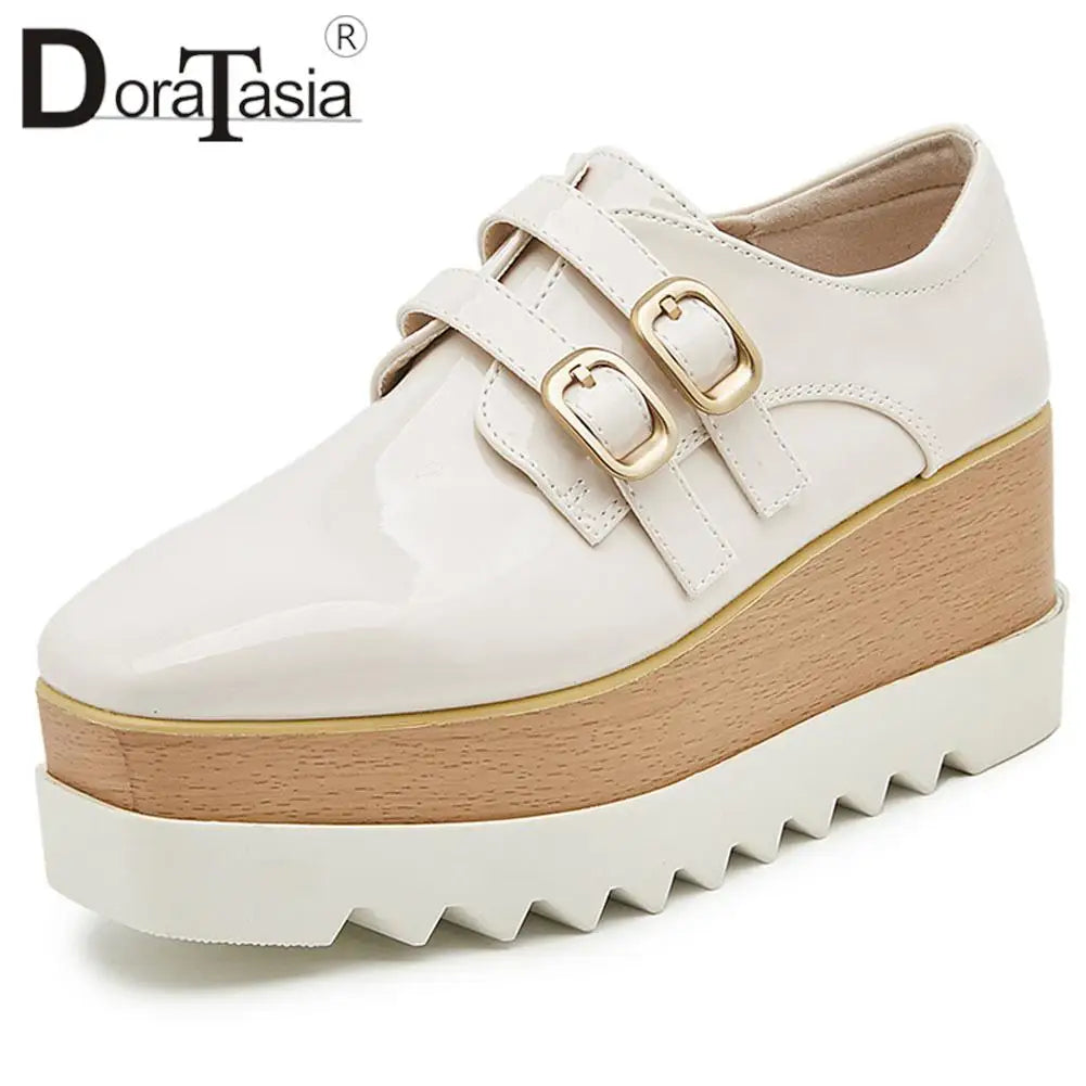 Plate-forme plate solide pour femmes, chaussures plates pour femmes, Parker carré, décontracté, printemps, automne, tout neuf, mode, strucgirls, loisirs