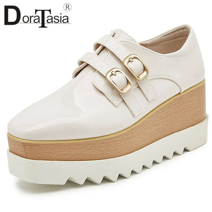 Plate-forme plate solide pour femmes, chaussures plates pour femmes, Parker carré, décontracté, printemps, automne, tout neuf, mode, strucgirls, loisirs