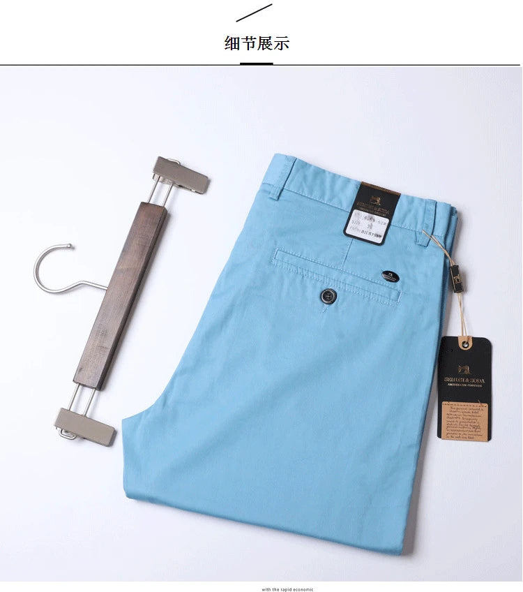 Pantalon décontracté en coton pour homme, jean droit, jean classique multicolore, mode d'affaires, confortable, printemps, été, nouveau, 2024