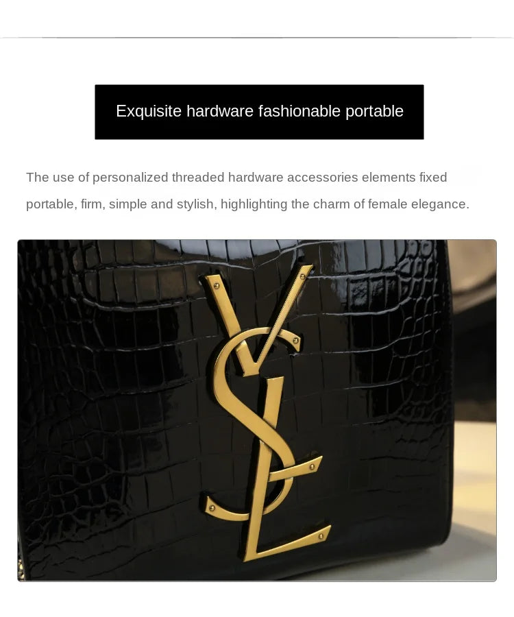 Sac à main de luxe léger de haute qualité, fourre-tout à la mode pour femmes, imprimé crocodile, sac à bandoulière simple, nouvelle collection automne et hiver 2024