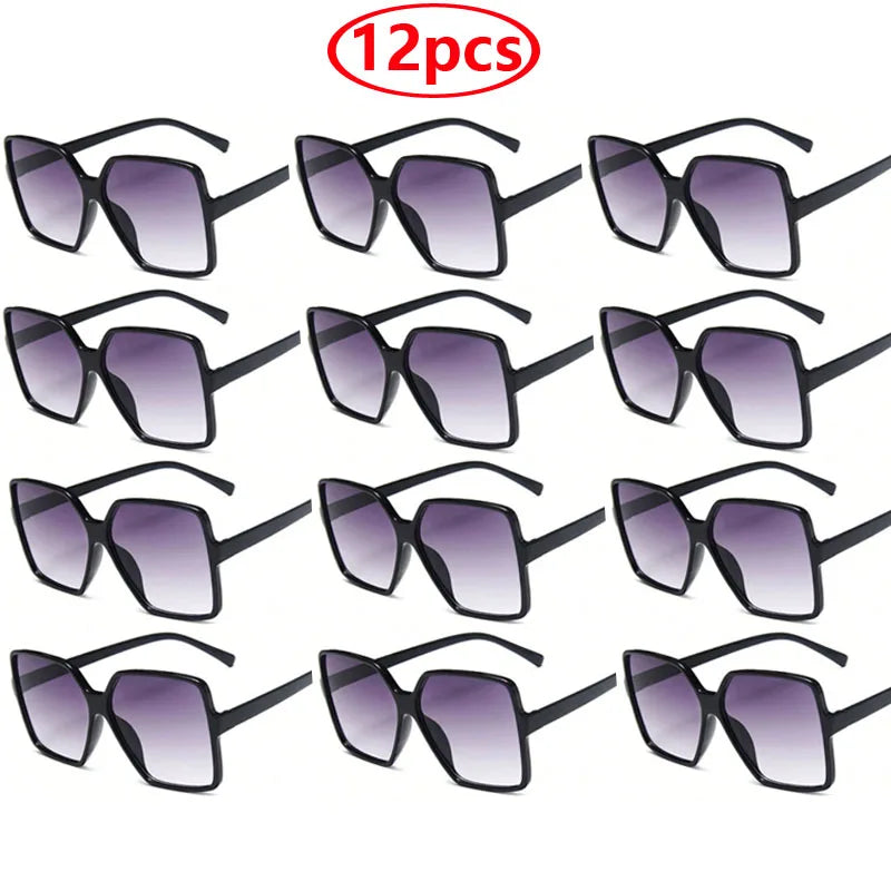 1/3/4/5 pièces lunettes de soleil carrées surdimensionnées femmes mode marque de luxe personnalité dégradé lunettes de soleil femme nuances extérieures Oculos