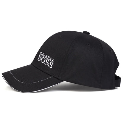 THE REAL BOSS-Casquettes de baseball brodées de lettres, chapeaux décontractés réglables, chapeau hip hop, chapeau de protection solaire, unisexe, printemps et automne, extérieur