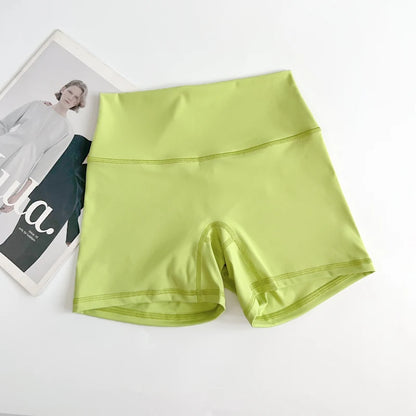 Short de motard de sport pour femmes, sensation nue, taille haute, Yoga, Push Up, Leggings de Fitness, contrôle du ventre, Slim