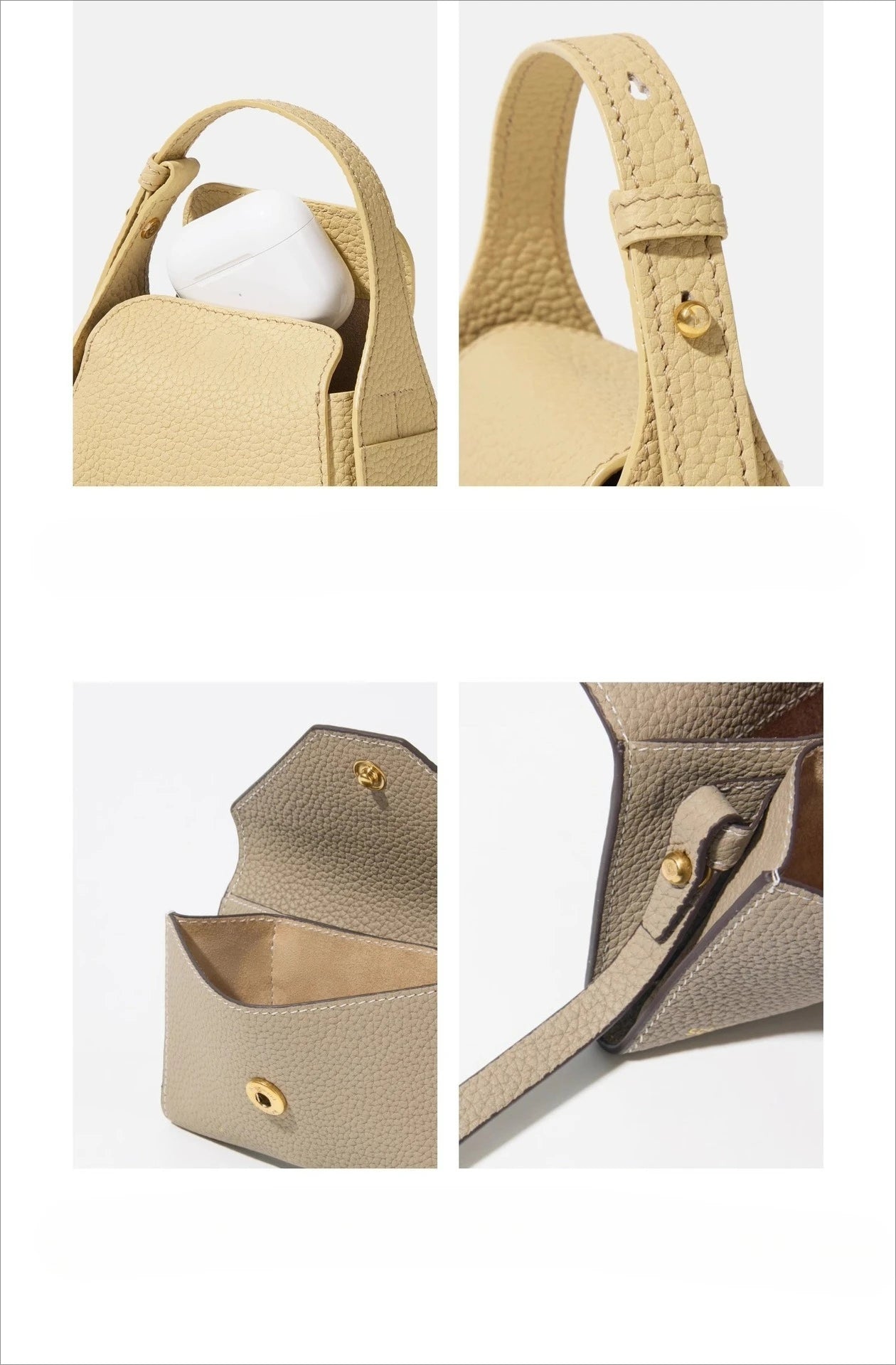 CKKUI cuir mignon Mini stockage Hobos sac dames rouge à lèvres clé petits sacs à main couleur unie à la mode écouteur porte-monnaie sacs