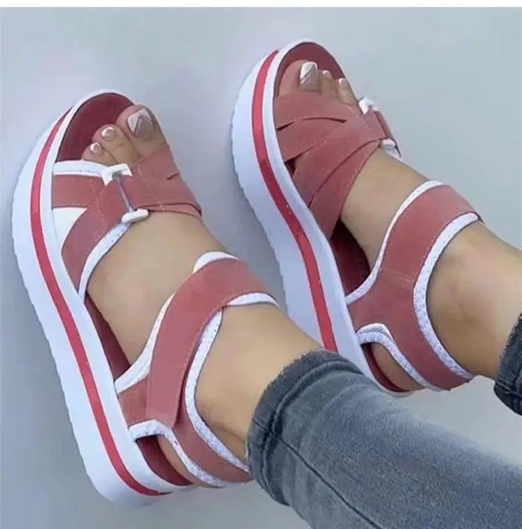 Sandales d'été chaussures femmes chaussures de marche en plein air fête femmes chaussure sandales à talons compensés femme chaussures de plage femme sandale femmes