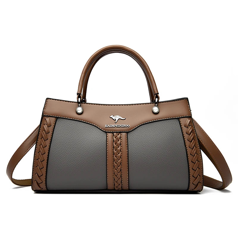 Sac à main multicouche de luxe pour femmes, sacoche tendance de bonne qualité en cuir souple, sac à bandoulière, 2024