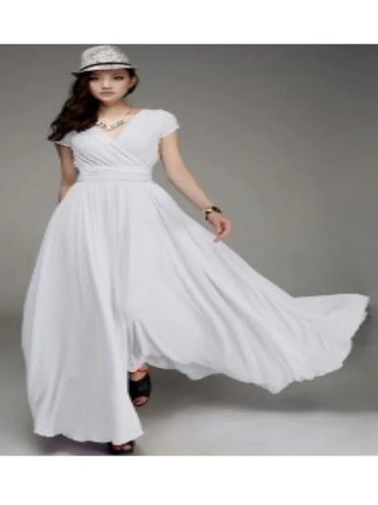 Robe moulante élégante à manches courtes en mousseline de soie pour femmes, robes de soirée bohèmes pour femmes, robe d'été sexy pour dames, 2022