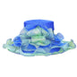 FS été bleu vert église Chapeau pour femmes élégant à large bord Organza Fascinator chapeaux mariage mariée Casquette avec fleur Chapeau Femme