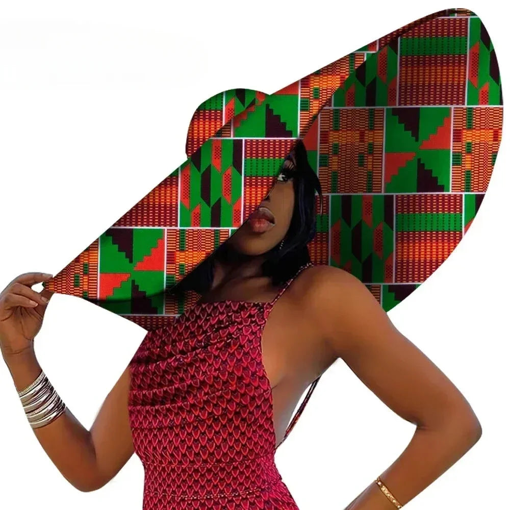 Chapeau de plage africain pour femmes, casquette Ankara à large bord, protection solaire, produit personnalisé, mode estivale