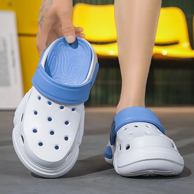 Pantoufles de Couple, vêtements d'extérieur d'été, sandales de plage antidérapantes à semelles épaisses, sandales pour hommes et femmes
