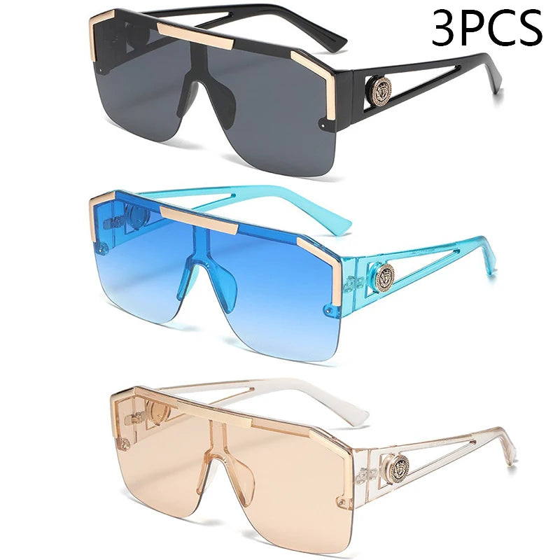 BERAKAH SUPRÊME - Lunettes de soleil carrées surdimensionnées pour hommes et femmes, à la mode, pour sport, conduite, dégradé de couleur, Uv400 2023