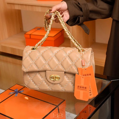 Sac à bandoulière carré Unique pour femmes, sacoche rétro minimaliste en cuir texturé, sac à main de luxe pour les déplacements et la soirée