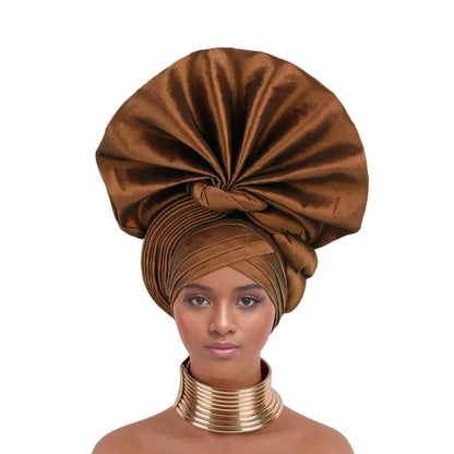 NigWin-Turban Africain de Haute Qualité pour ixde Mariage, Cravate de Sauna, Aso Oke Gele, Déjà Fabriqué, Auto Gele, 2025