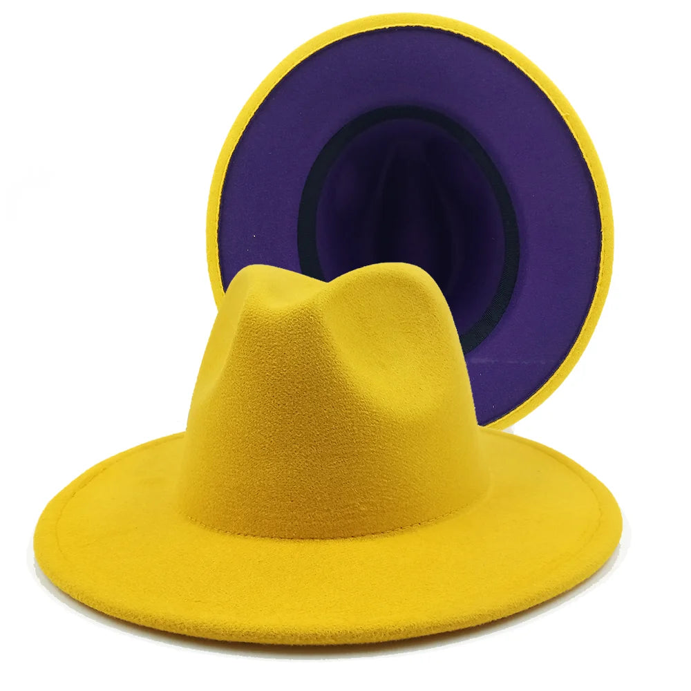 Chapeau Fedora à larges bords pour hommes et femmes, chapeau en feutre ander, chapeau d'église, laine douce, grande taille, DN, britannique, 60cm