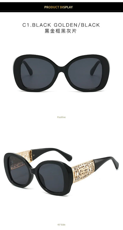 Lunettes de soleil tendance haut de gamme pour femmes et hommes, résistantes aux UV, rétro, personnalisées pour l'extérieur