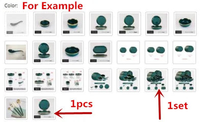 Assiette en céramique verte à bord doré, assiettes à Steak, bols, plat à dîner, ensemble de vaisselle luxueux en porcelaine pour hôtel familial