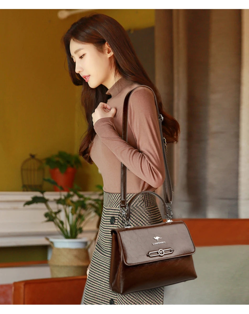 Sac à main rétro tendance pour femmes, portefeuille en cuir souple de haute qualité, petit sac carré, sacs à bandoulière de luxe célèbres