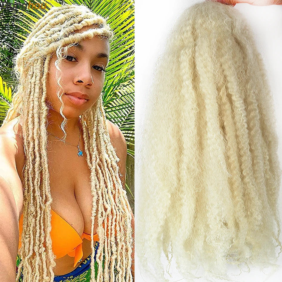 Marley Hair 18 pouces cheveux synthétiques tressés Marley Ombre noir brun blond gris 350 pour cheveux tressés Afro Kinky Marley Twist