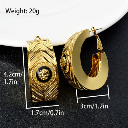 ZEADear – boucles d'oreilles ajourées couleur or 18 carats, en émail noir, gouttes d'huile, boucles d'oreilles, cadeaux de mariage du Nigeria et de l'afrique