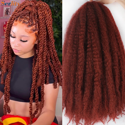 Marley Twist cheveux tressés pré - étirés pack de 1 - 6 ombre boucles africaines crochet cheveux tressés pour faux locs Jumbo Marley Twist cheveux