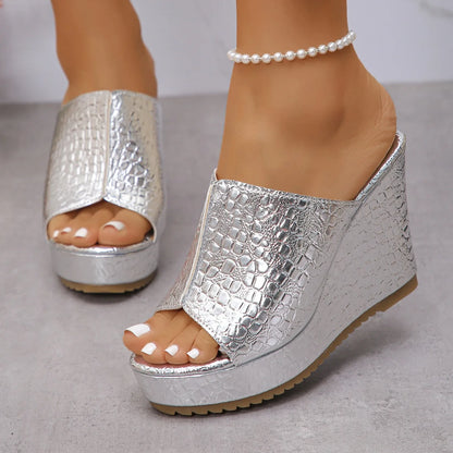 2025 sandales compensées pour femmes été rétro Clip orteil plate-forme sandales femme grande taille tendance chaussures à fond épais femmes Zapatos De Mujer
