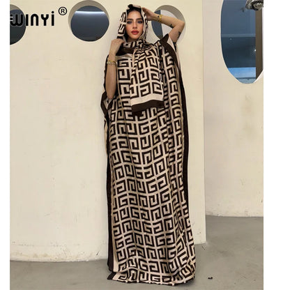 WINYI robe traditionnelle africaine musulmane pour femme abaya dubaï caftan de luxe robe de soirée élégante robe Maxi longueur couvertures de plage