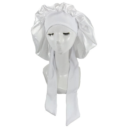 Nouveau bonnet de cheveux en Satin pour dormir, Invisible, plat, Imitation soie, rond, soins capillaires pour femmes, couvre-chef, bouton de réglage de cérémonie, chapeau de nuit