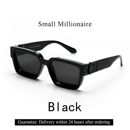 Ruiao rétro noir millionnaire nuances lunettes de soleil de luxe 2025 pour hommes concepteur célèbre marque carré lunettes de soleil homme femmes lunettes de soleil