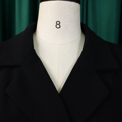 Robe plissée mi-longue à col de costume, taille haute, à la mode, nouvelle collection automne 2025