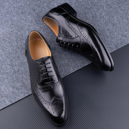 Chaussures Oxford faites à la main pour hommes, chaussures Derby à lacets, cuir véritable, élégantes, carrées, artisanat, fête de mariage, nouvelle tendance, mode
