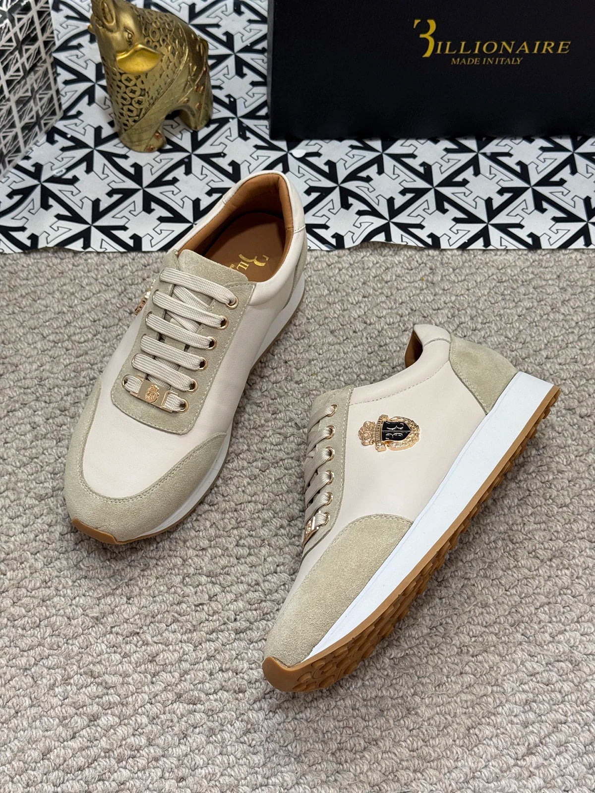 BILLIONAIRE BLSK CPRT chaussures peau de vache 2025 nouvelle broderie mode qualité confort mouvement hommes taille européenne 39-45 chaussures noires