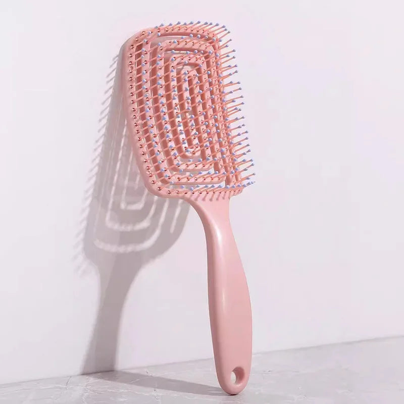 Peigne de Massage élastique ajouré, brosse à cheveux, peignes de Massage du cuir chevelu, démêlant de coiffure, outil démêlant à séchage rapide, 1 pièces