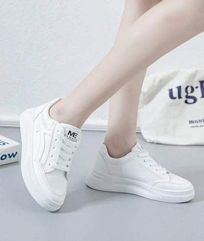 Chaussures de tennis à plateforme respirante pour femmes, chaussures de course blanches, baskets décontractées pour femmes, mode d'hiver, nouveau