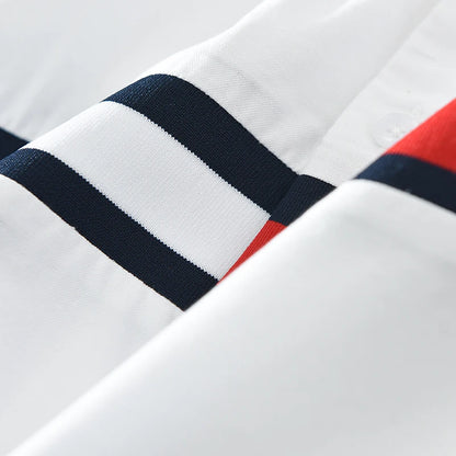 Chemise Patchwork blanche pour hommes, en coton, ample, à manches longues, à la mode, nouvelle collection printemps 2024