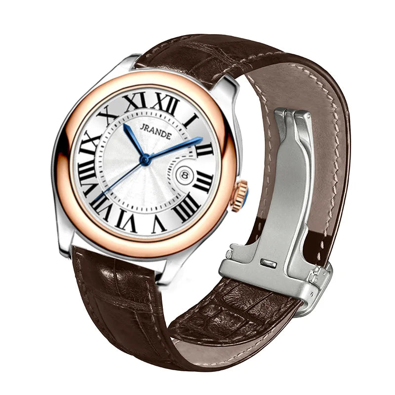 Montre femme élégante haut de gamme luxe Vintage montres pour femmes ronde dames horloge à main véritable CD ou boucle papillon