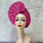 Turban de tête musulman pour femmes, Gele africain violet, casquettes déjà fabriquées, Auto Aso Oke, cravate de sauna Gele, chapeau rond pour dames, Z620-2 de fête