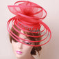 Église Fascinator Chapeau mariage maille casque femmes fête Banquet Chapeau casquette bandeau dames fête thé Royal Ascot pilulier casquettes