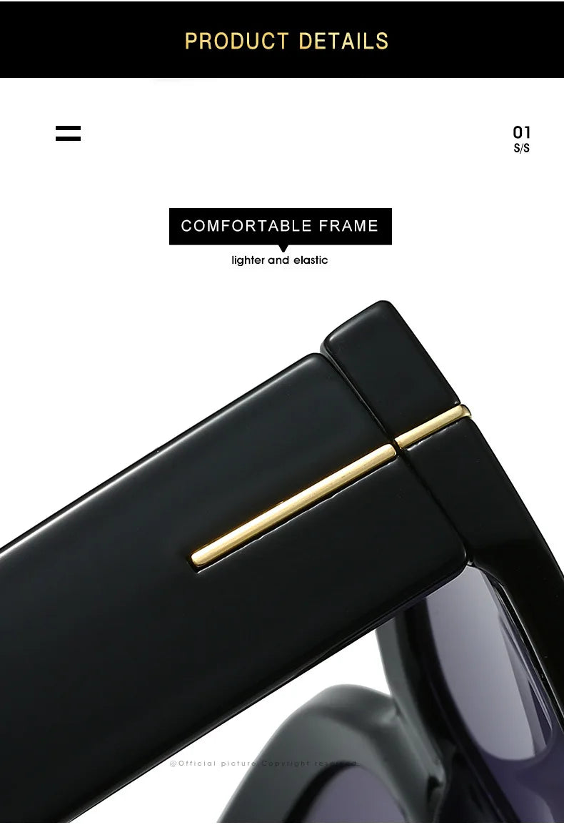 Lunettes de soleil vintage pour hommes et femmes, protection UV, forme carrée, haute qualité, style tendance