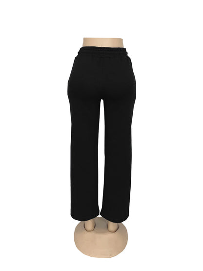 Pantalon femmes pantalons de survêtement pantalons longs cordon taille haute pantalon droit Y2k Streetwear épissure Capris décontracté survêtement 2025 Capris