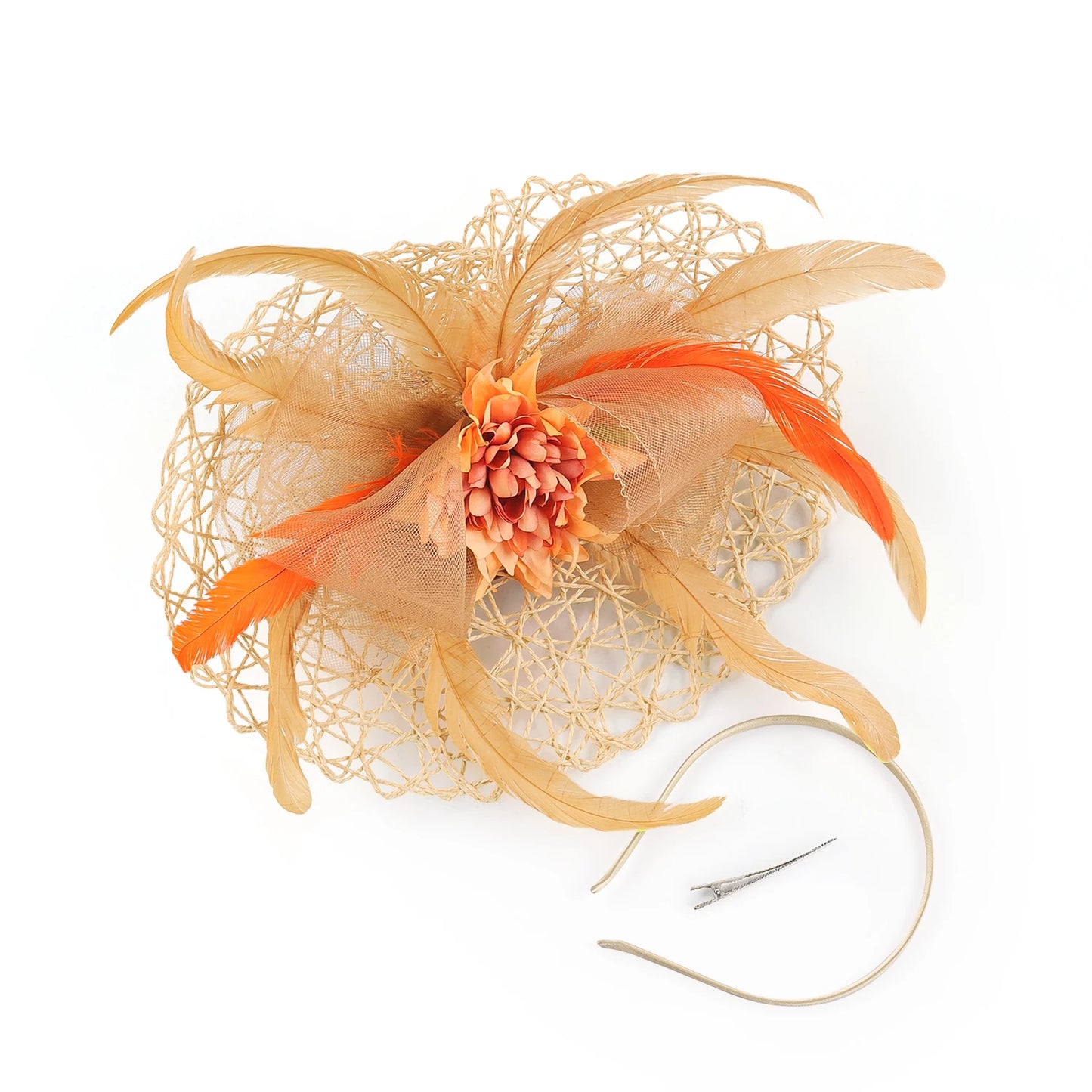 Chapeau fascinateur en plumes et fleurs, Design Unique, chapeau Derby pour fête de thé, mascarade, décoration de cheveux, cadeau de noël pour femmes
