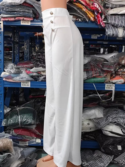 Pantalon Bootcut élégant taille haute, jambes larges, mode européenne et américaine, pantalon évasé Simple pour femmes, été 2023