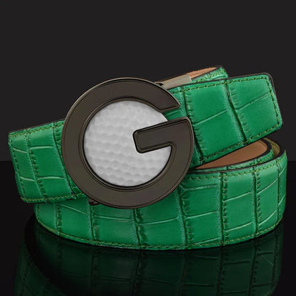 Ceinture de Golf blanche pour hommes, Texture cuir, coiffeur, boucle automatique, Simple, haute qualité, décontractée, pantalon pour jeunes