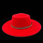Chapeau fedora rose 8cm, haut convexe concave, chapeau de jazz pour femmes et hommes, chapeau fedora classique à dessus plat