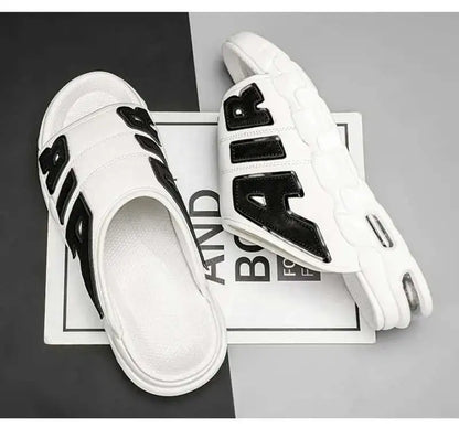 Sandales de styliste à coussin d'air pour hommes, pantoufles de sport douces et antidérapantes, chaussures pour hommes, nouvelle collection été 2025