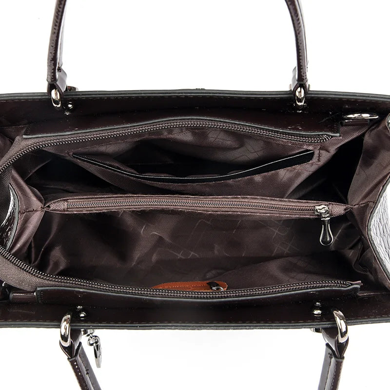 Sacs à main en cuir verni pour femmes, sacs à bandoulière pour dames, sacs à main de créateurs de luxe, petit sac fourre-tout décontracté, initié par la marque, nouveau