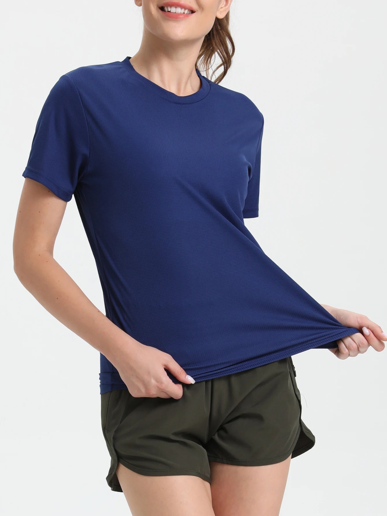 T-Shirt de Sport ultraléger à séchage rapide pour femmes, couleur unie, léger et respirant, chemise de Compression de gymnastique de course