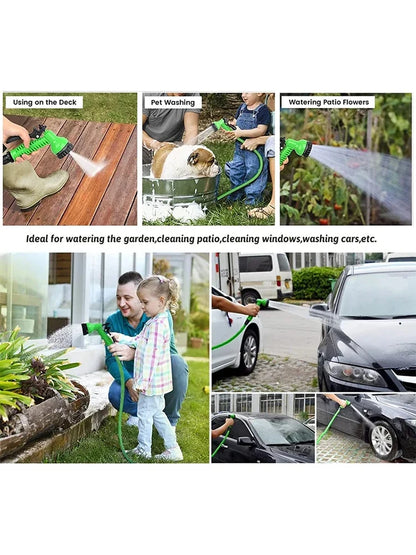 7 fonctions de pulvérisation d'eau, lavage de voiture à haute pression, tuyau magique extensible, pistolet à eau, tuyau d'arrosage de jardin domestique, douche pour animal de compagnie, chat, chien